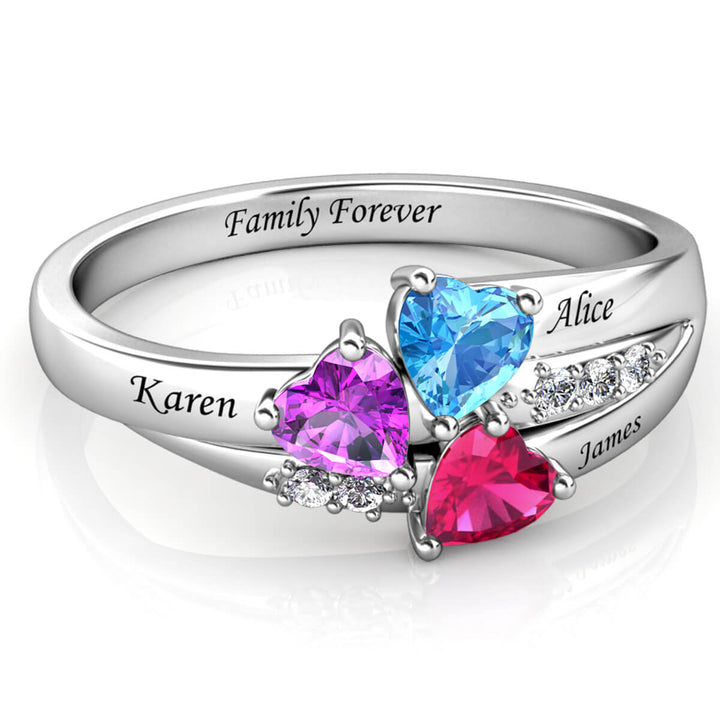 3 Birthstones Ring