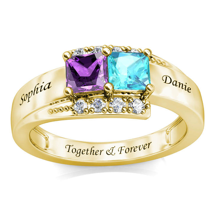 2 Birthstones Ring