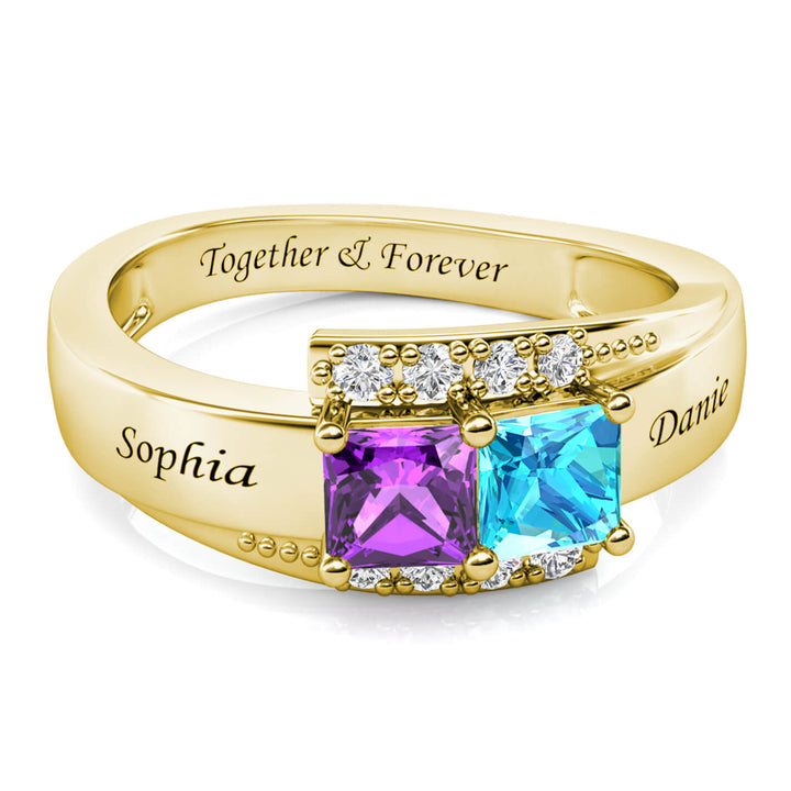2 Birthstones Ring