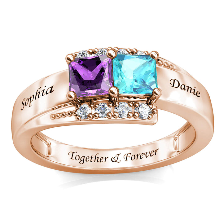 2 Birthstones Ring
