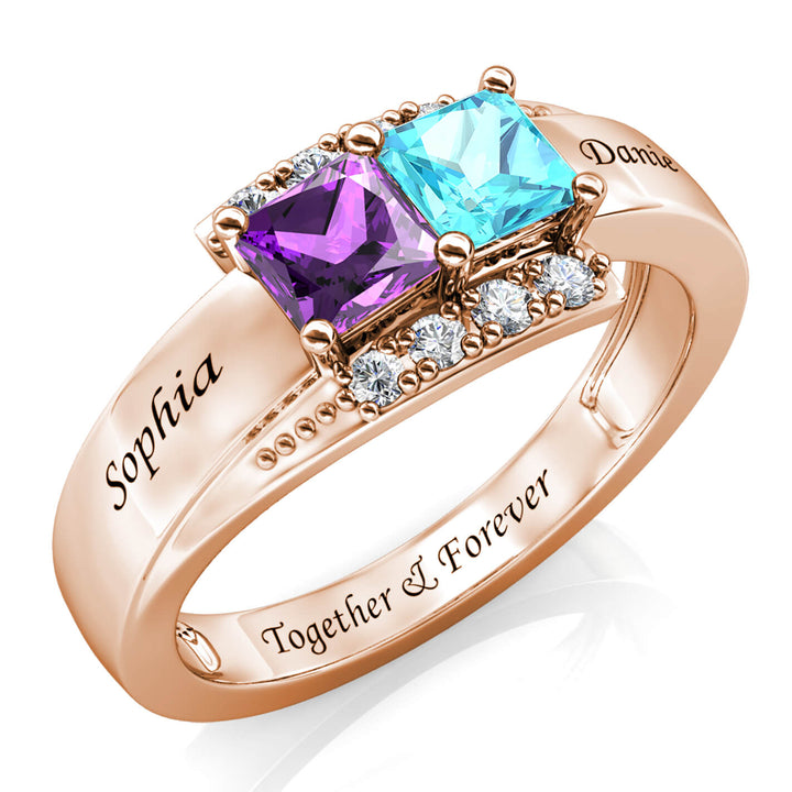 2 Birthstones Ring