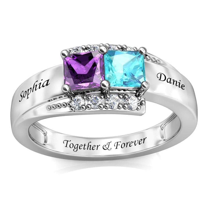 2 Birthstones Ring