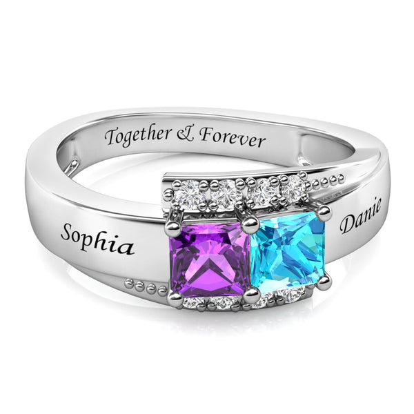 2 Birthstones Ring