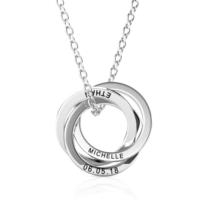Russian 3 Ring Necklace