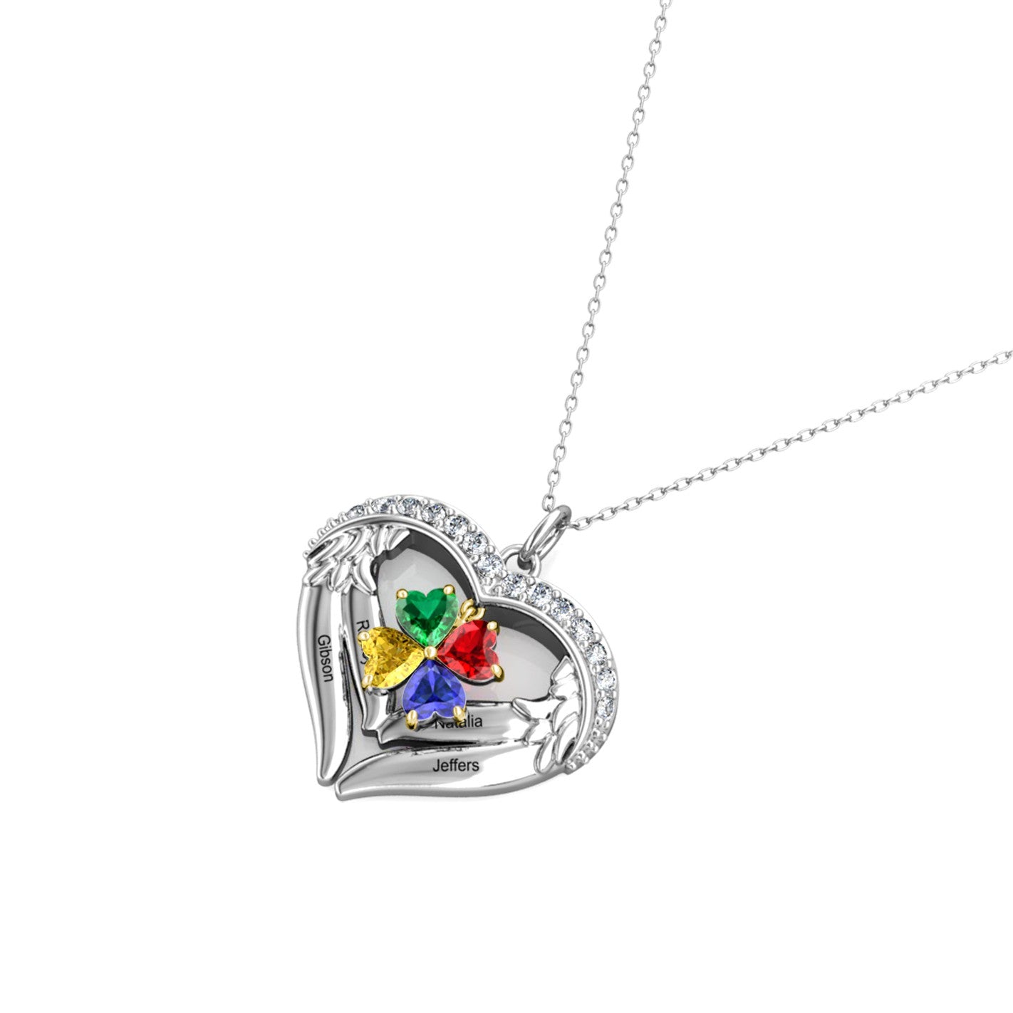 Kette mit 4 Geburtssteinen